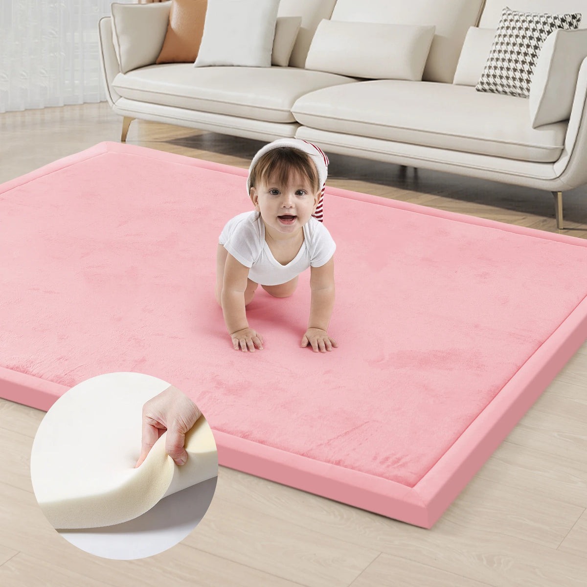 PaPaMat Memory Foam Playpen Mat With Non Slip Living Room