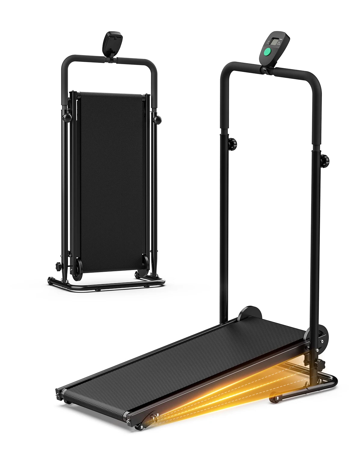 Akluer Motorless Treadmill With Adjustable Incline And LCD Display