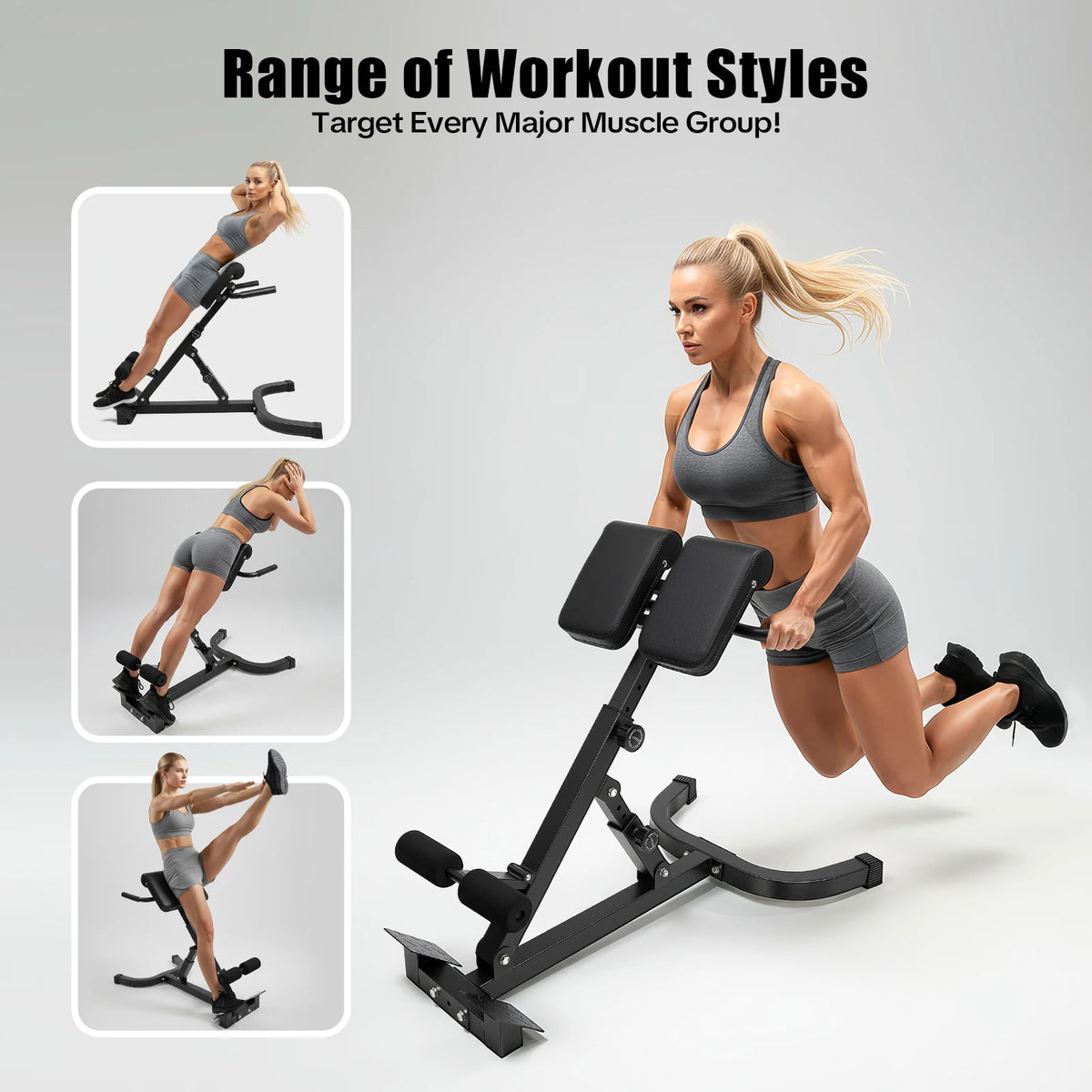 Roman Chair Back Extension Machine 330lbs For Abdominal Strength Training