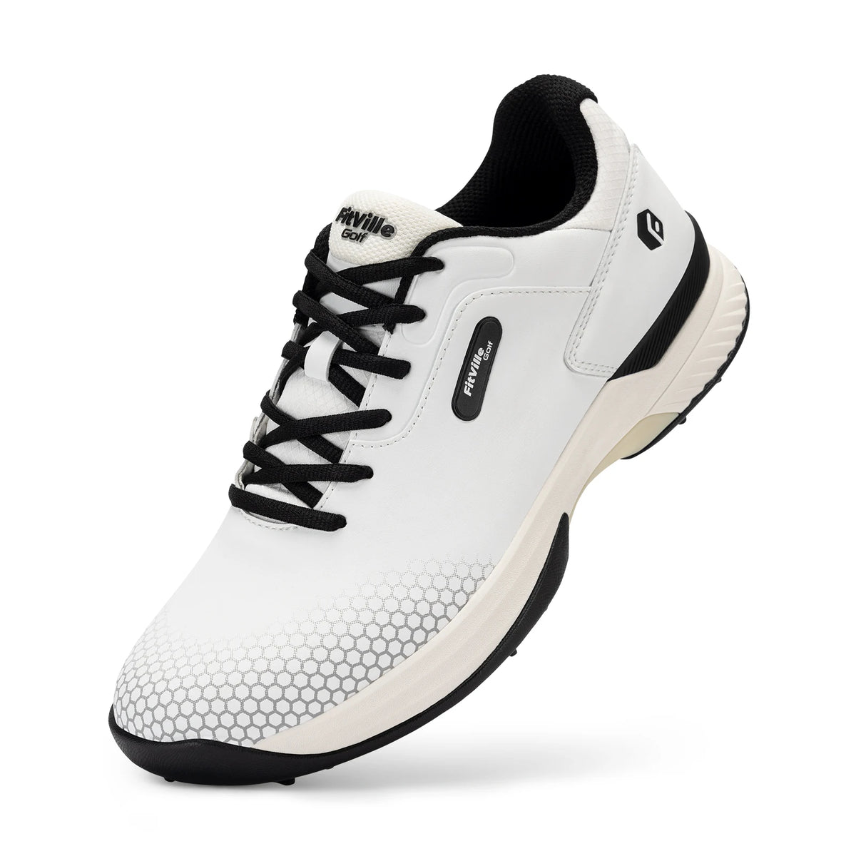 Fitville Wide Men's Golf Shoes Comfortable Non Slip Sneakers