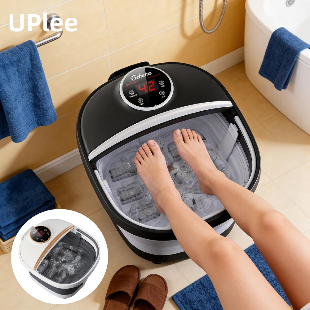 Collapsible Foot Spa Massager Electric Foldable Soaker Tub Remote Control