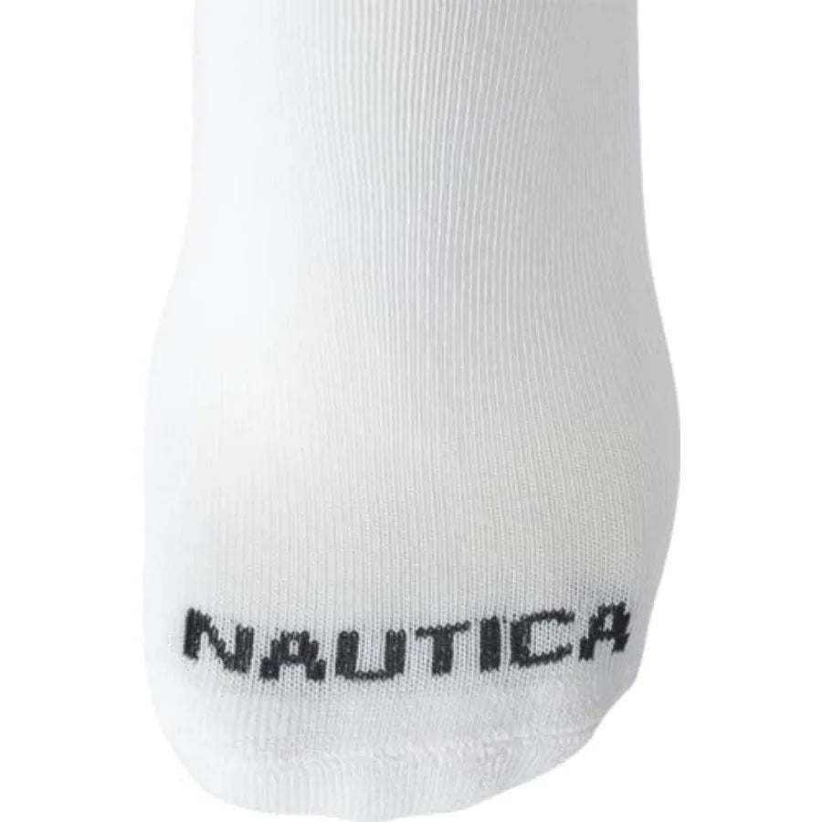 Nautica Mens Low Cut Socks - 8 Pack Soft Stretch Cushioned Athletic Ankle Socks for Men for Sports and Running Size 6-2.5