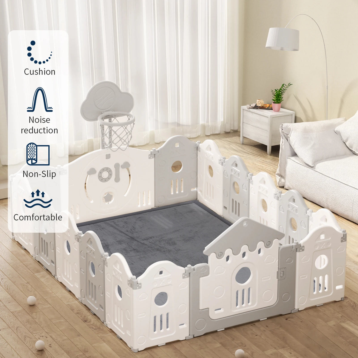 PaPaMat Memory Foam Playpen Mat With Non Slip Living Room