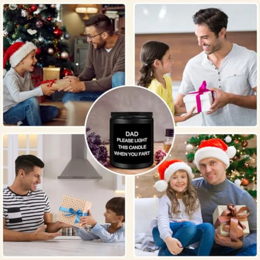 Gift for Dad, Fathers Day Christmas Birthday Dad Gifts from Daughter Son - Sandalwood Scented Candle 7OZ