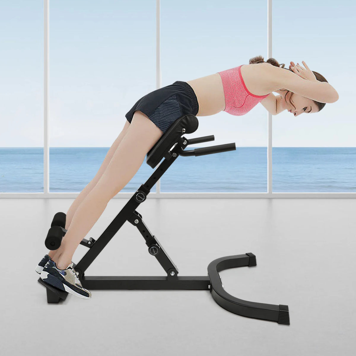 Roman Chair Back Extension Machine 330lbs For Abdominal Strength Training