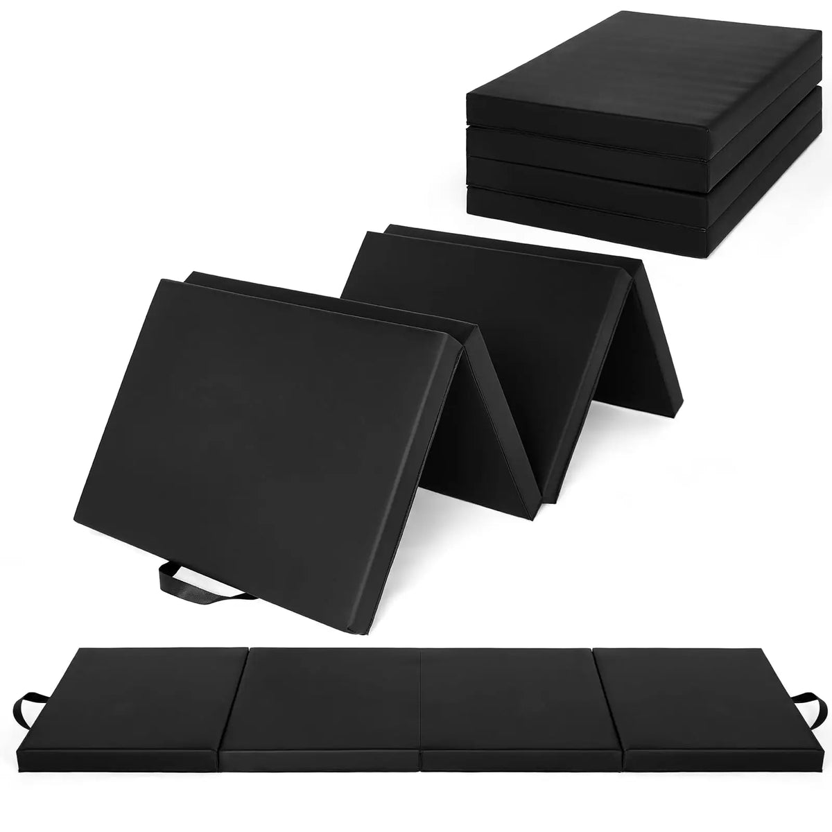 HiMISS Portable Folding Gymnastics Exercise Mat For Home Yoga Fitness