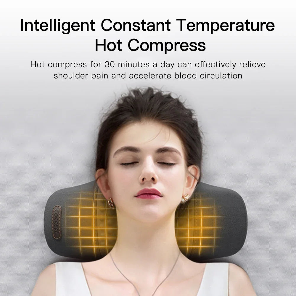 PAQIN Neck Massager Pillow Cervical Stretcher Heating Massage Support