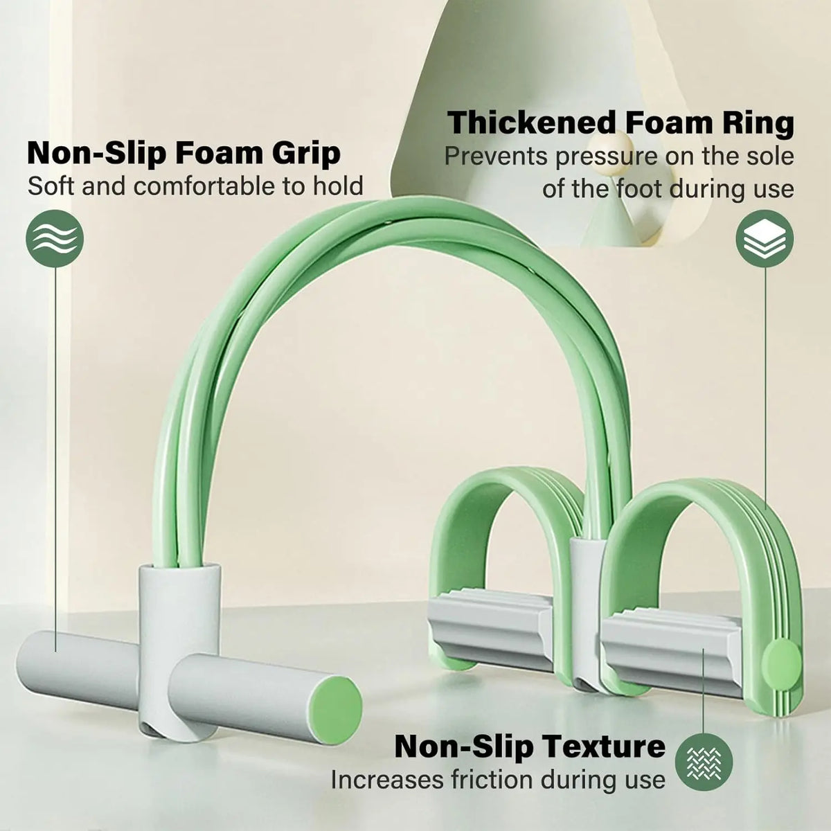 Natural Rubber Pedal Resistance Bands With Handles Multifunctional Yoga Fitness Equipment