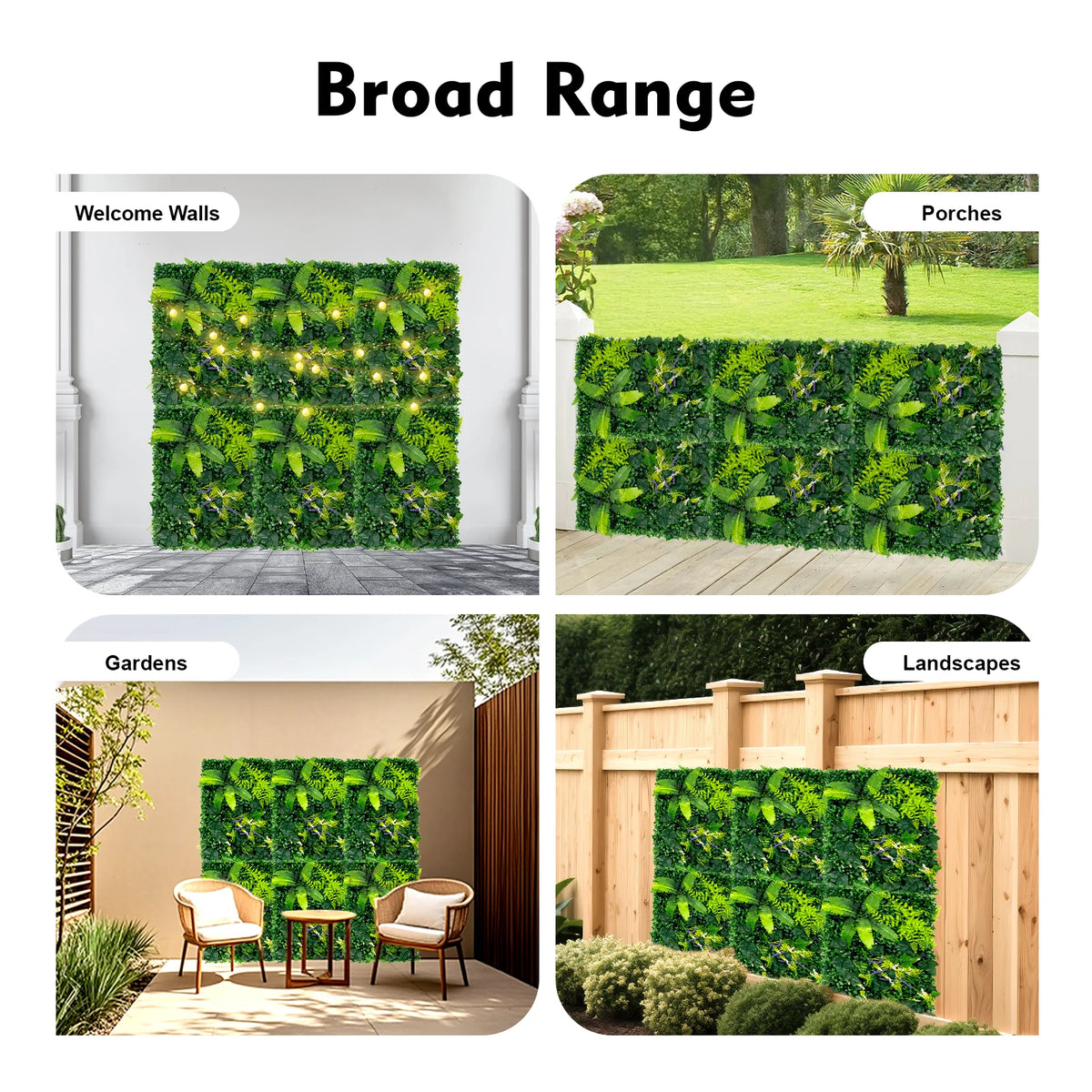 6PCS Artificial Grass Backdrop Wall Greenery For Indoor Outdoor Weddings