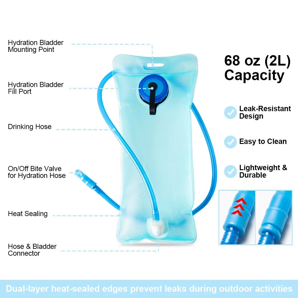 CXMMGG Lightweight Hydration Backpack With Water Bladder For Hiking And Cycling