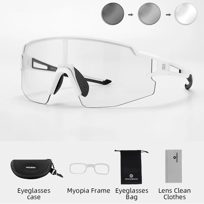 RockBros Photochromic Cycling Glasses UV400 Sunglasses for MTB Road