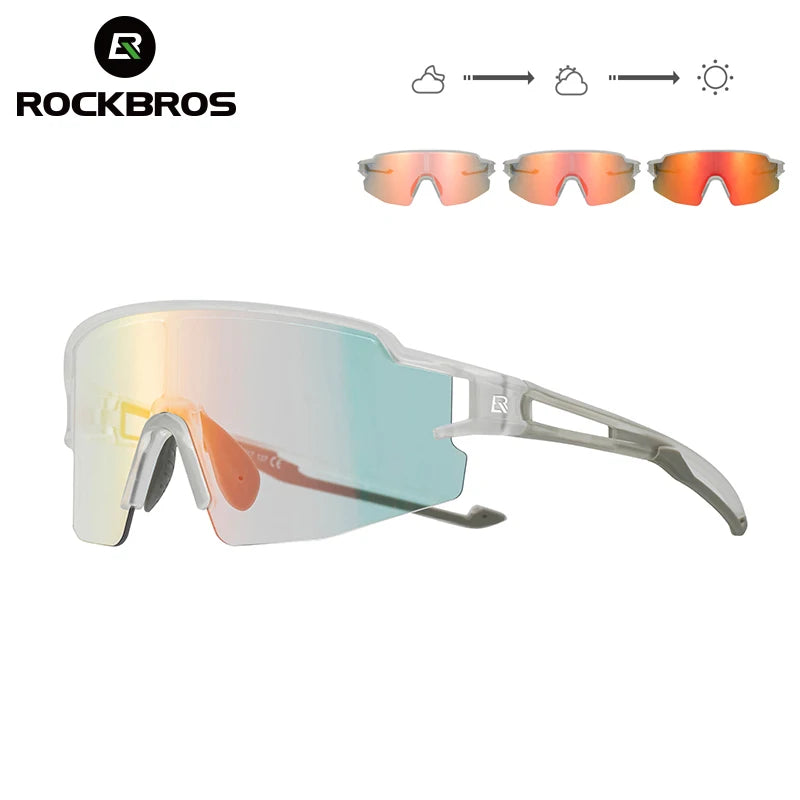 RockBros Photochromic Cycling Glasses UV400 Sunglasses for MTB Road