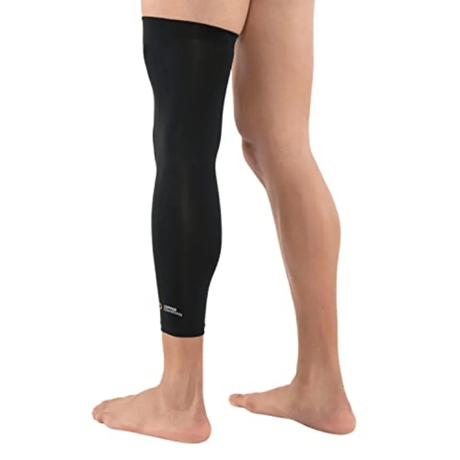 Leg Compression Sleeve - Copper Infused Knee Stabilizer Brace for Running, Meniscus Tear, ACL, MCL, Arthritis, Joint Pain Relie