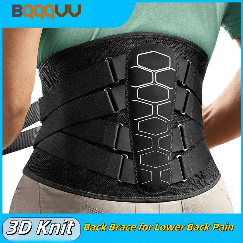 BQQQVV Breathable 3D Knit Lumbar Support Brace Belt