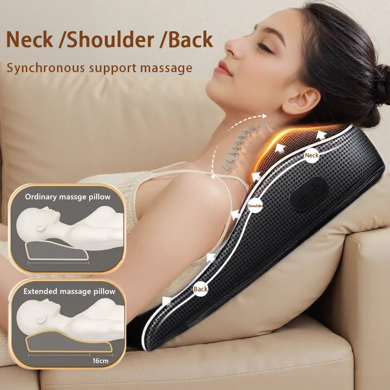 JAIYORL Electric Shiatsu Neck Massager Pillow With Heating And Vibration