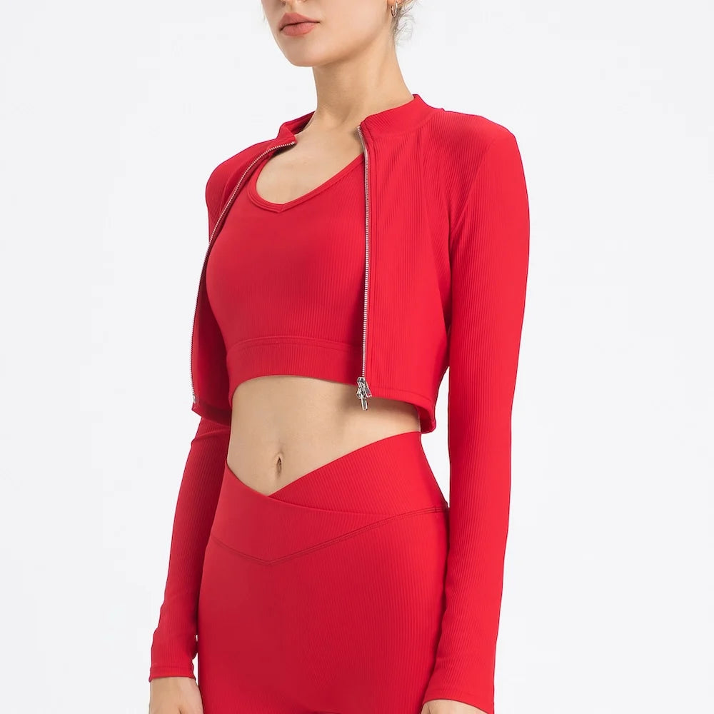 Stown Sportswear Women Three Piece Gym Activewear Tracksuit Set