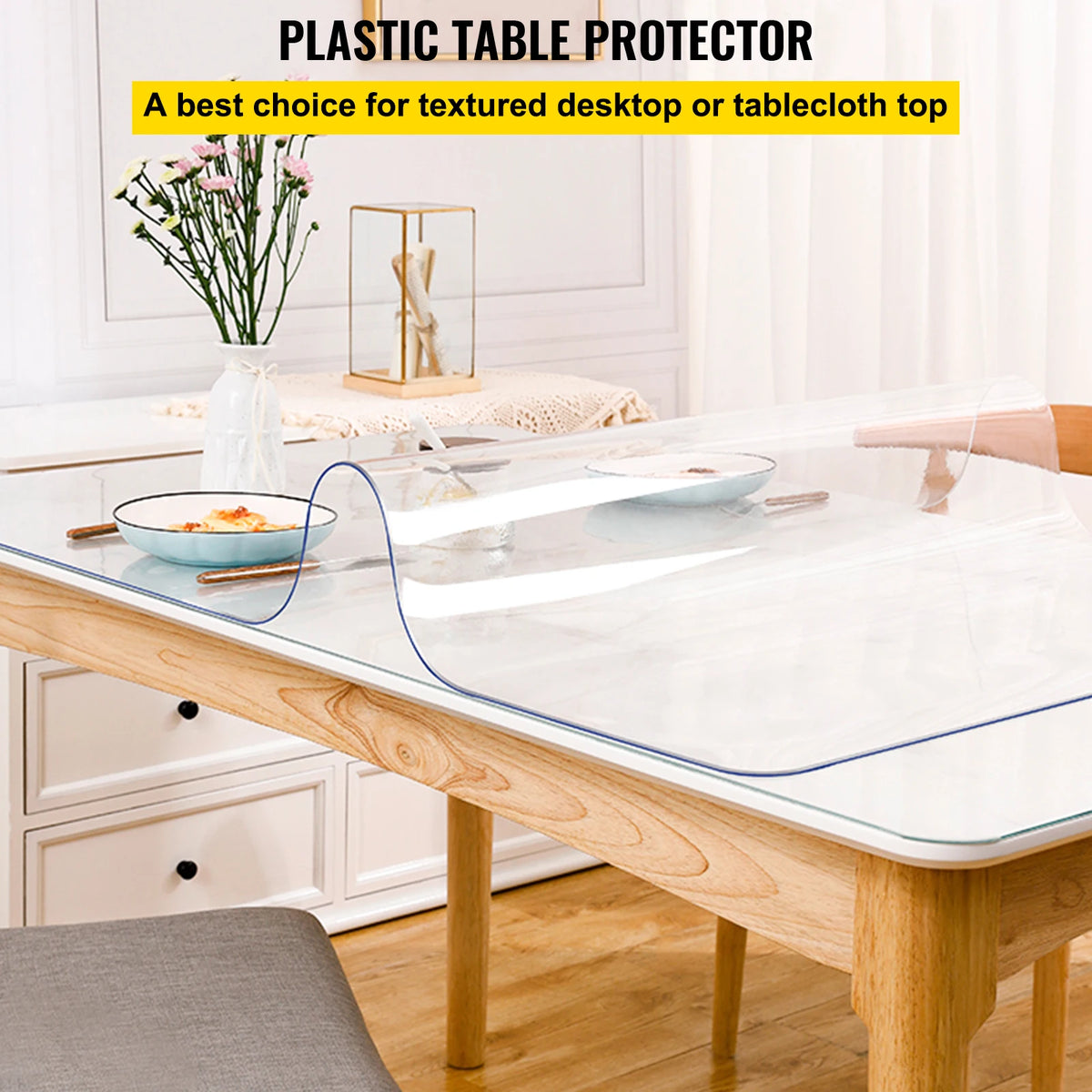 PVC Table Cloth Desk Protector For Dining Table Durable
