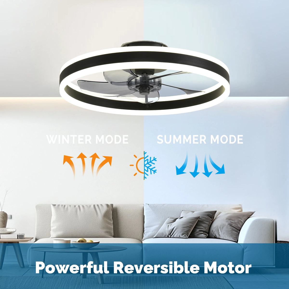 Orison Modern Indoor Ceiling Fan With Remote Control