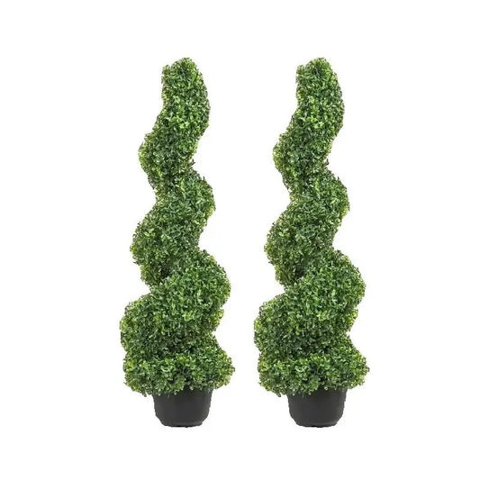 Artificial Boxwood Tower Topiary Spiral Plant For Outdoor Garden Decor