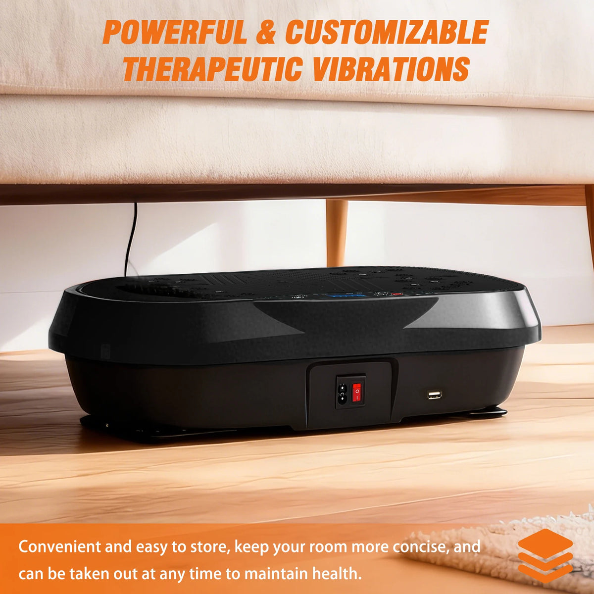 Portable Vibration Plate Exercise Machine With Bluetooth Bands And Yoga Straps