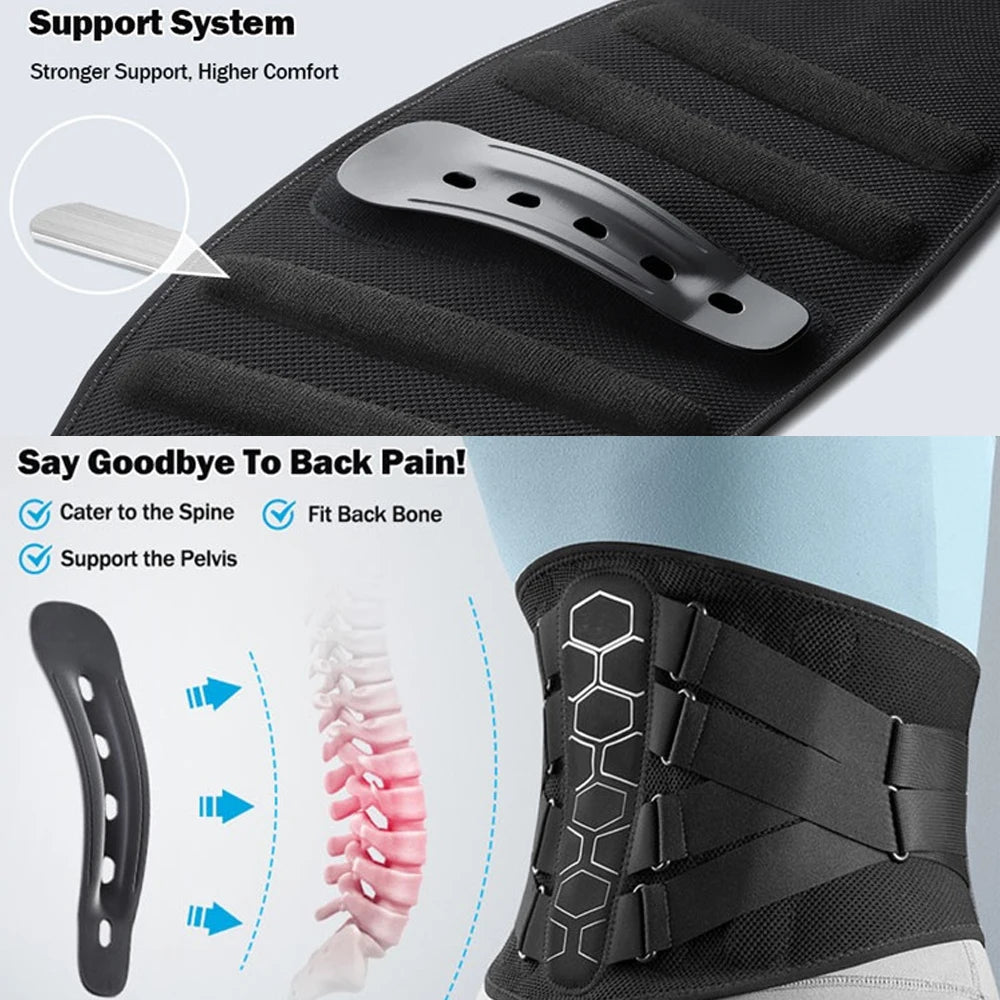 BQQQVV Breathable 3D Knit Lumbar Support Brace Belt