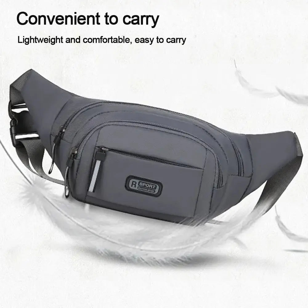 Men Nylon Anti Theft Waist Bag Large Capacity Chest Pack