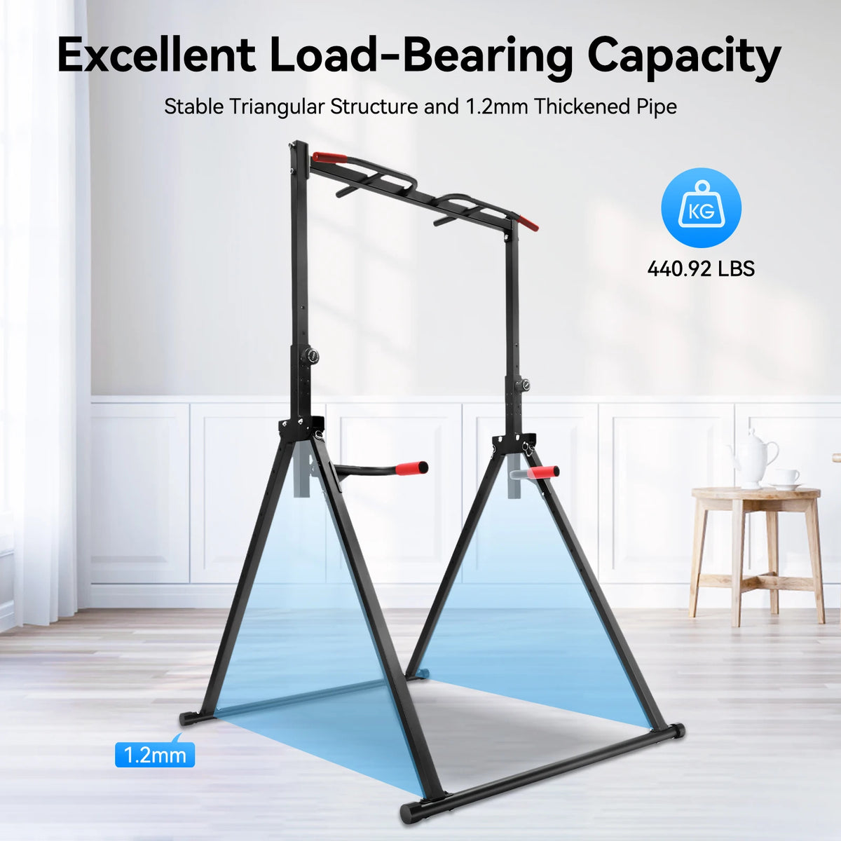 Adjustable Foldable Pull Up Bar With Parallel Training Station
