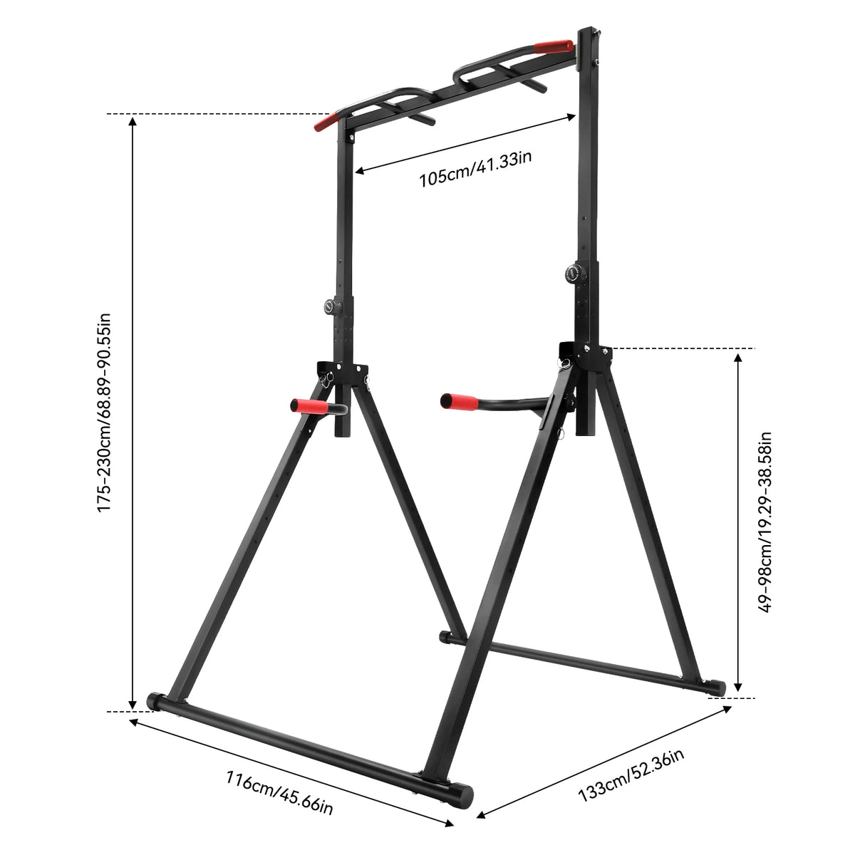 Adjustable Foldable Pull Up Bar With Parallel Training Station