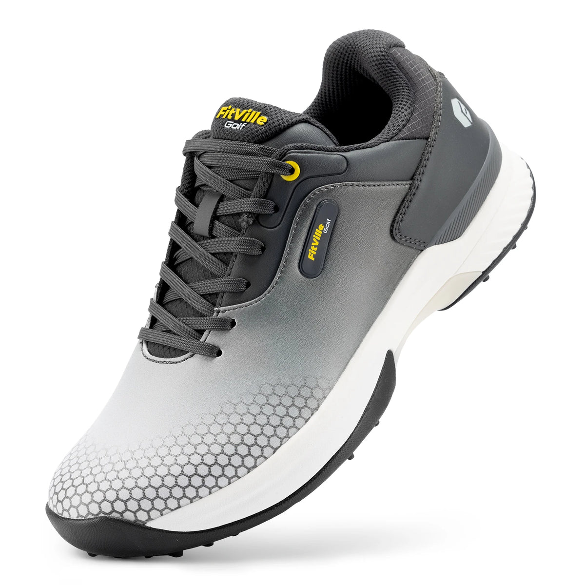 Fitville Wide Men's Golf Shoes Comfortable Non Slip Sneakers