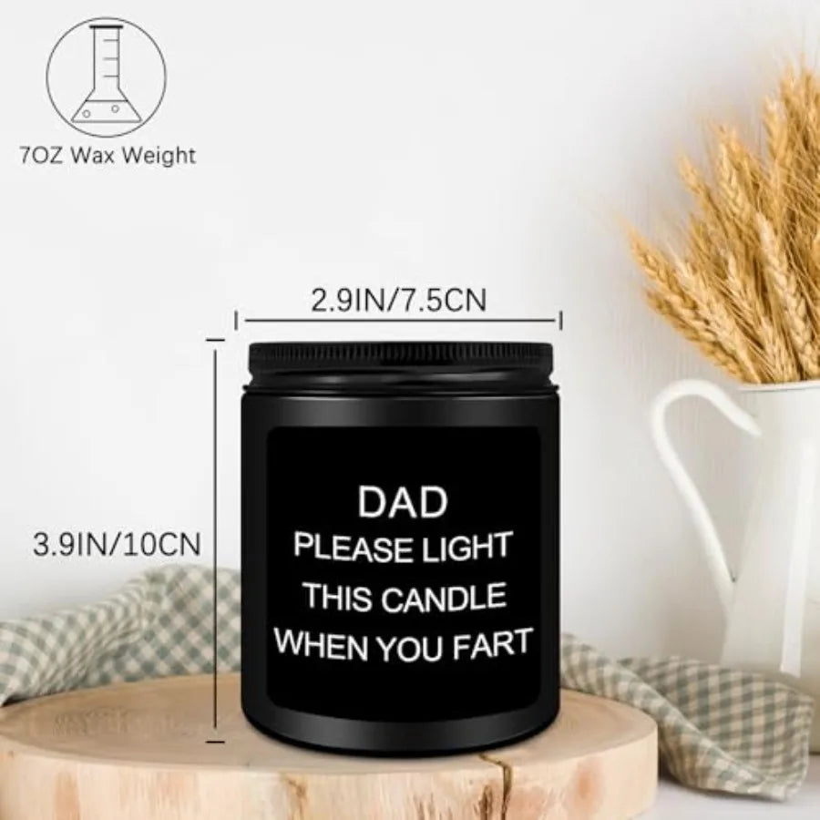 Gift for Dad, Fathers Day Christmas Birthday Dad Gifts from Daughter Son - Sandalwood Scented Candle 7OZ