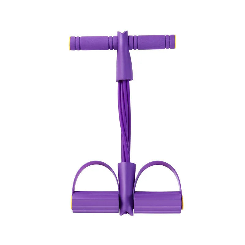 Natural Rubber Pedal Resistance Bands With Handles Multifunctional Yoga Fitness Equipment