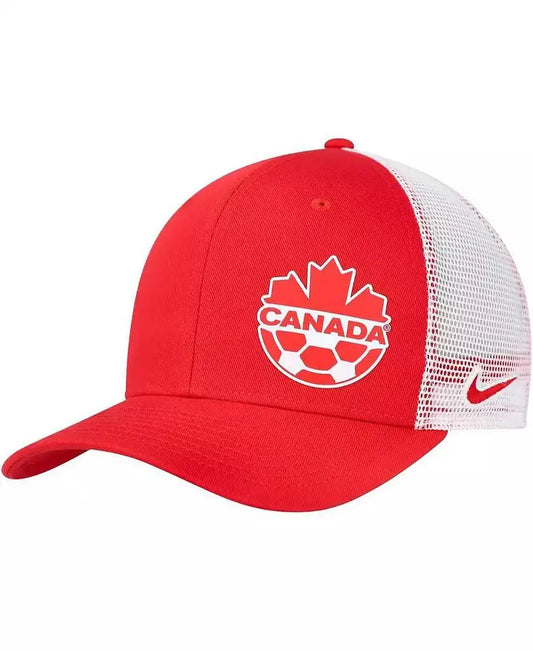 Nike Men's Red Canada Soccer Classic 99 Trucker Snapback Hat Sports Running Cap Headwear