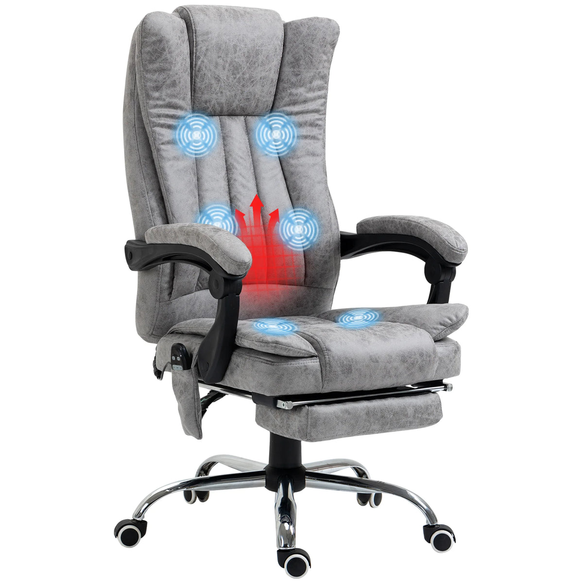 Massage Office Chair With Heat And Six Point Massage, Adjustable