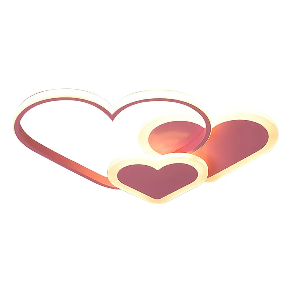 Heart Shaped LED Ceiling Lamp With Remote 36W 3000K-6000K Bedroom