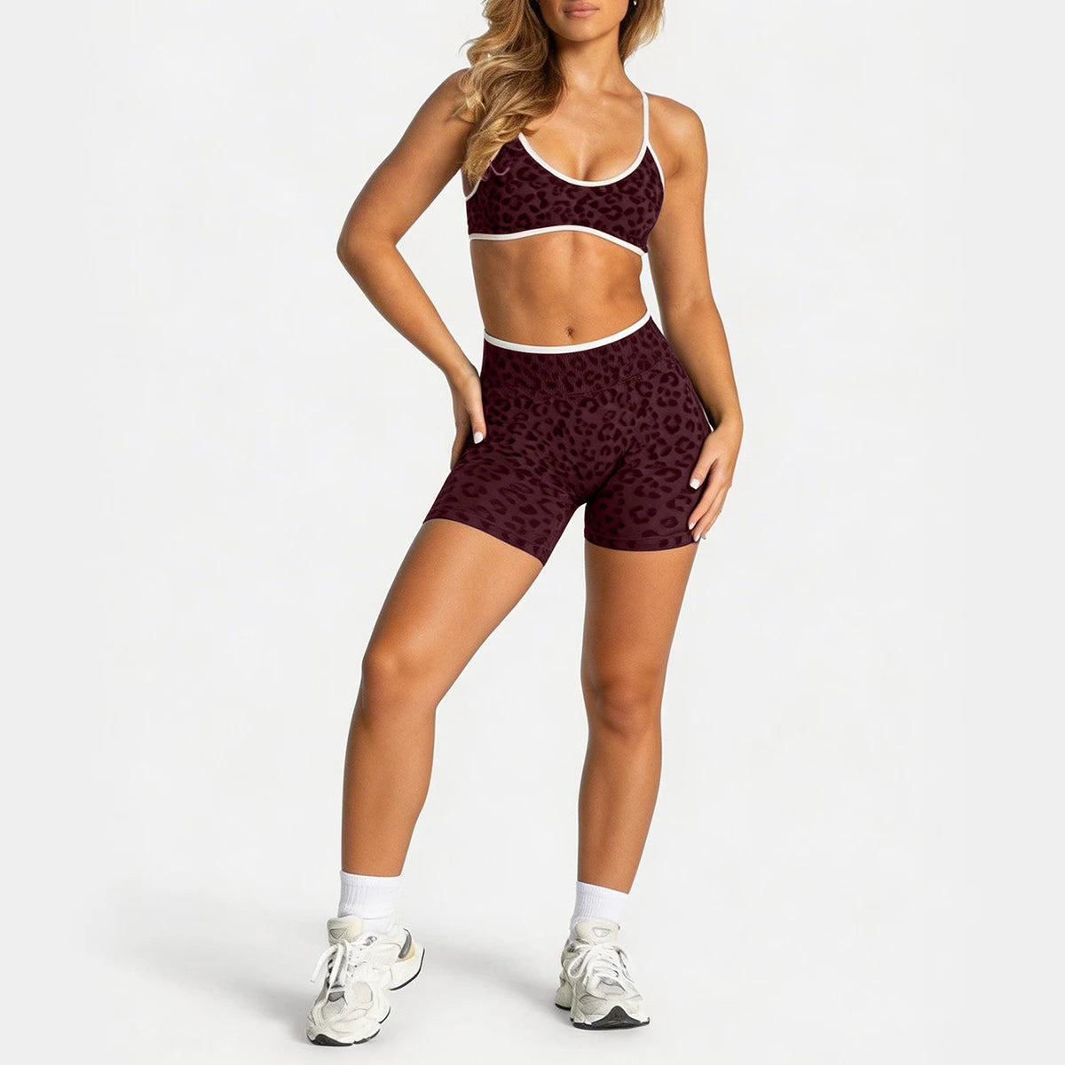 Women High Waist Biker Shorts With Adjustable Sports Bra