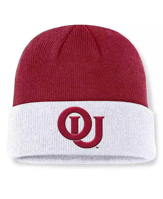 Nike | Men's Crimson/White Oklahoma Sooners Legacy Terra Cuffed Knit Hat