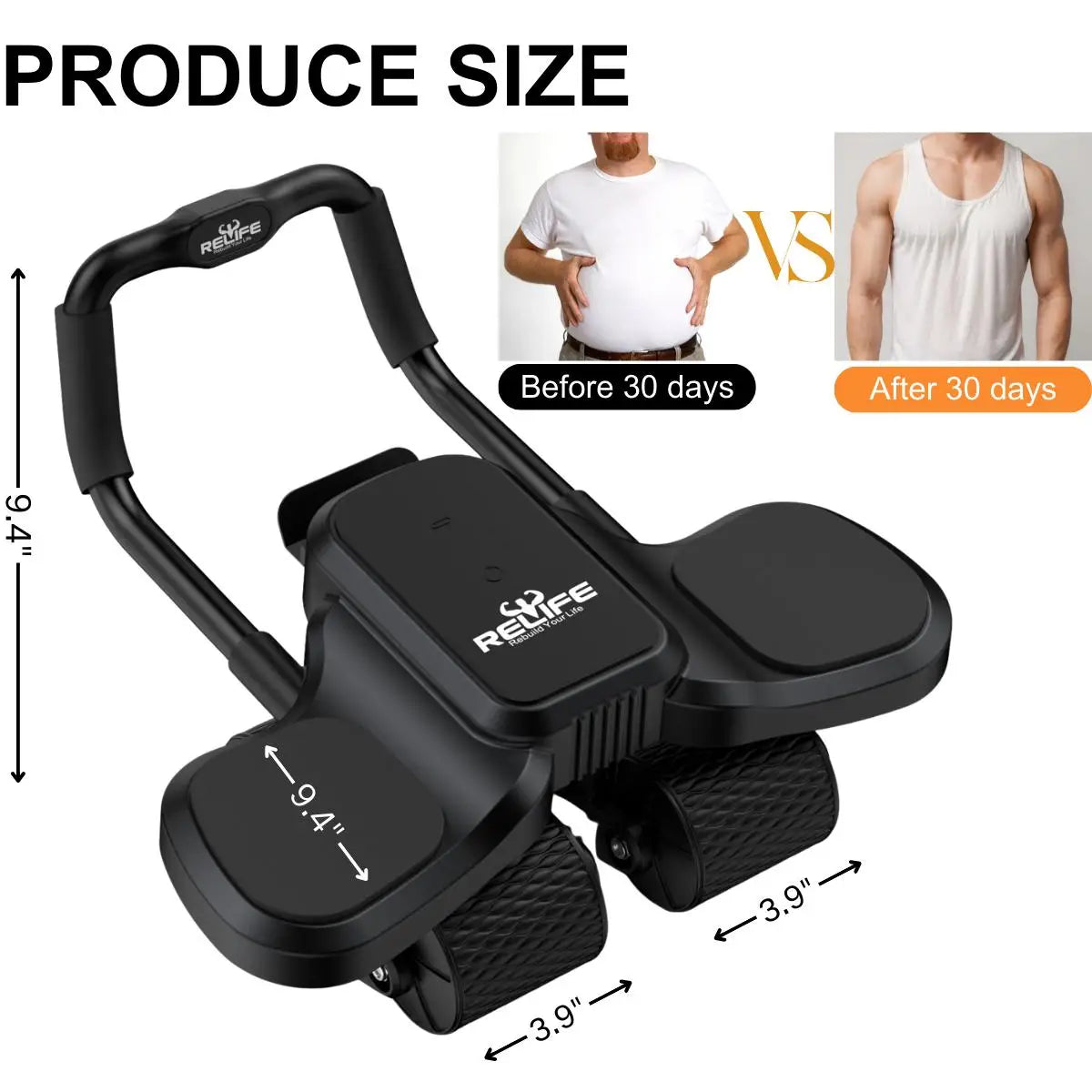 Relife Four Wheel Ab Roller With Automatic Rebound System