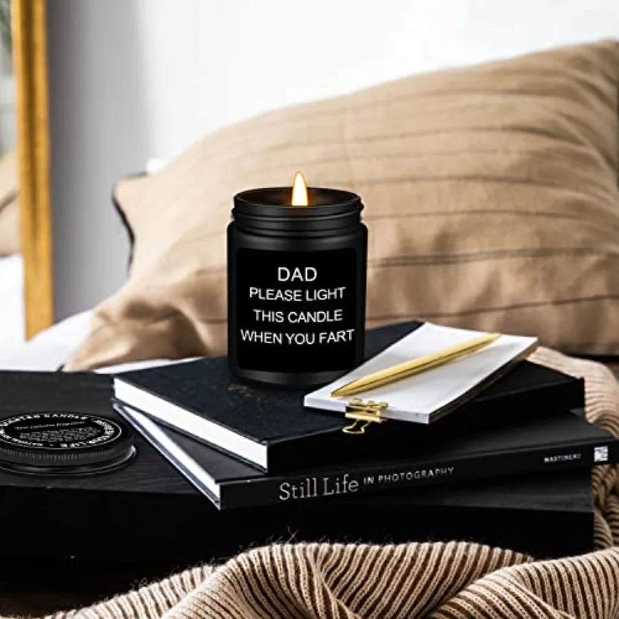 Gift for Dad, Fathers Day Christmas Birthday Dad Gifts from Daughter Son - Sandalwood Scented Candle 7OZ