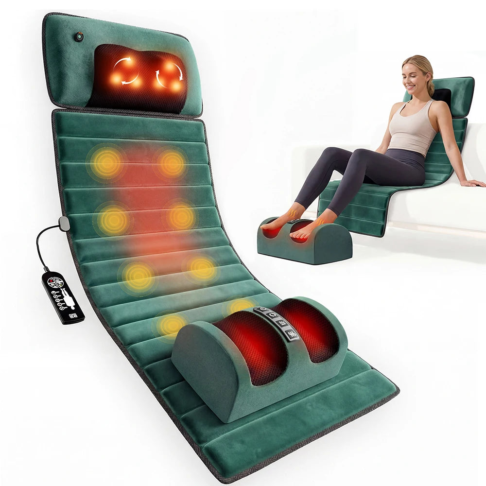 Full Body Massage Mat With Heat And Detachable Massager Pad