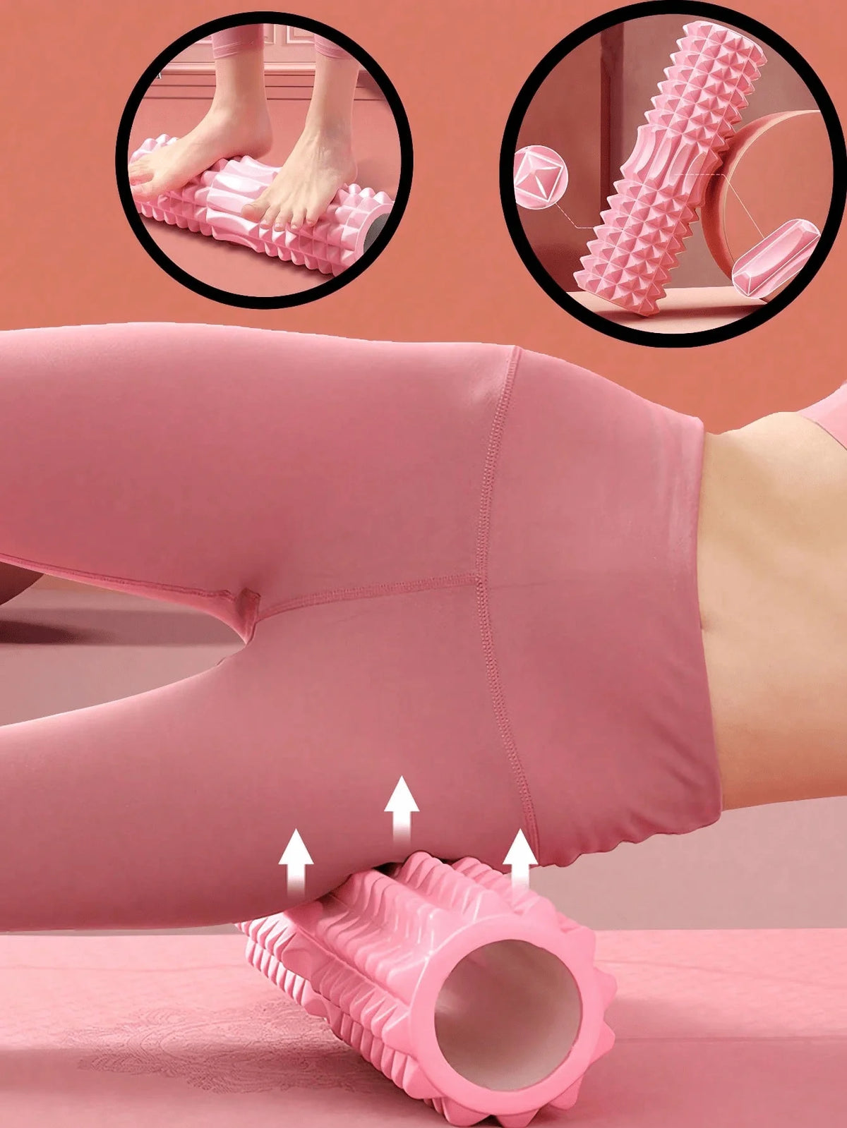 Textured Foam Massage Roller For Muscle Relaxation And Fitness Training