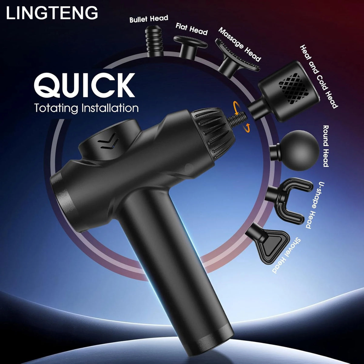 LINGTENG Massage Gun With Hot And Cold Functions Deep Tissue