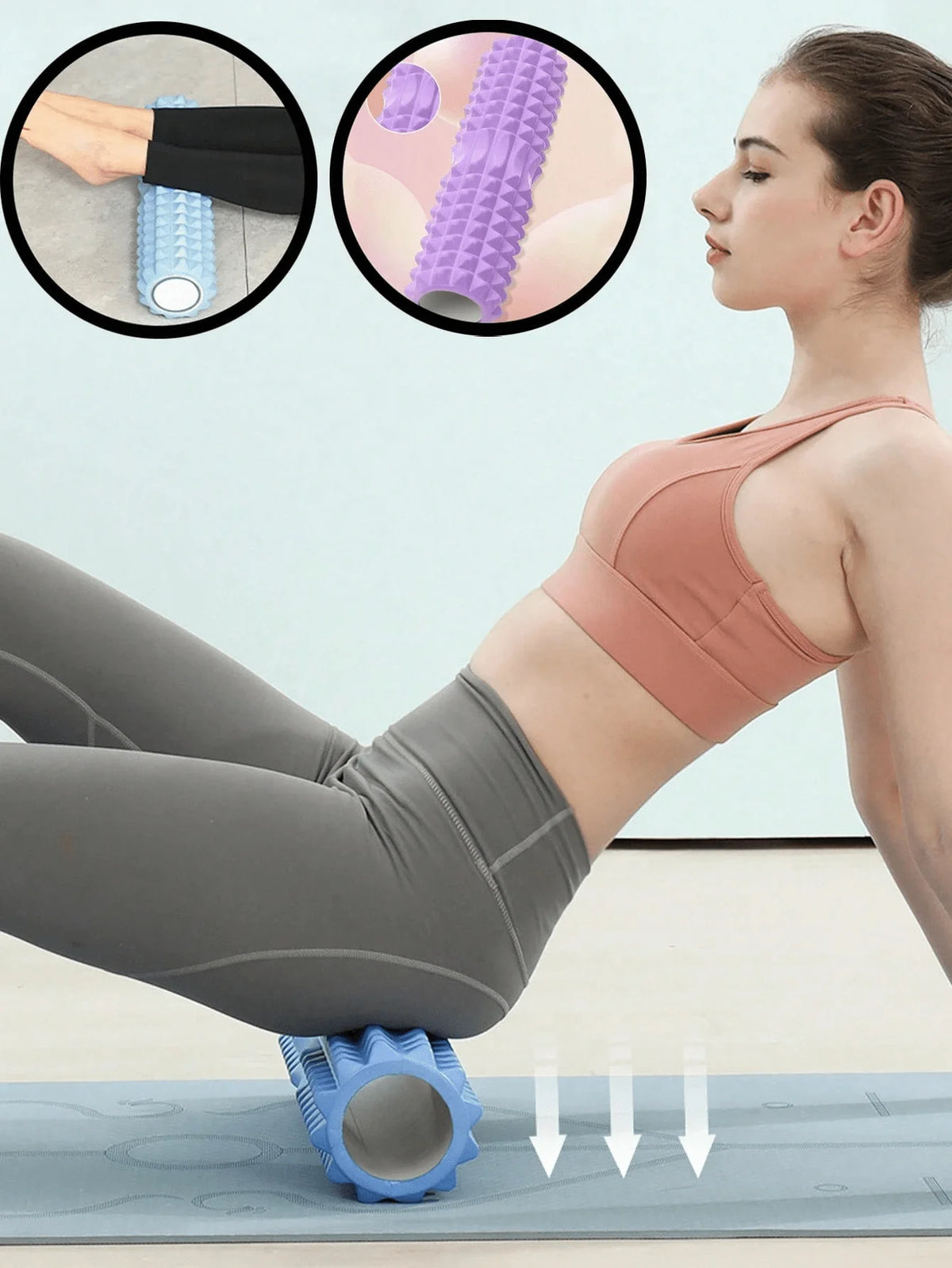 Textured Foam Massage Roller For Muscle Relaxation And Fitness Training