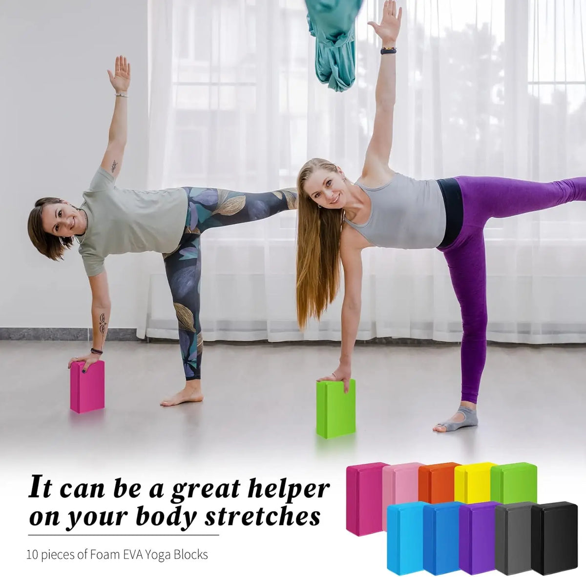 Premium EVA Foam Yoga Blocks for Pilates and Meditation