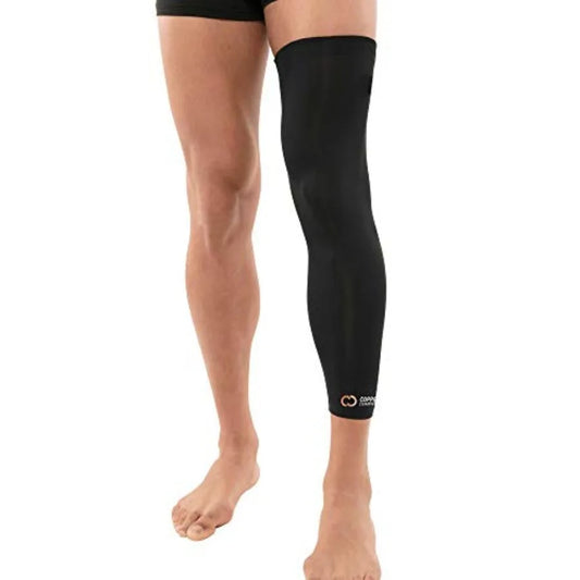 Leg Compression Sleeve - Copper Infused Knee Stabilizer Brace for Running, Meniscus Tear, ACL, MCL, Arthritis, Joint Pain Relie