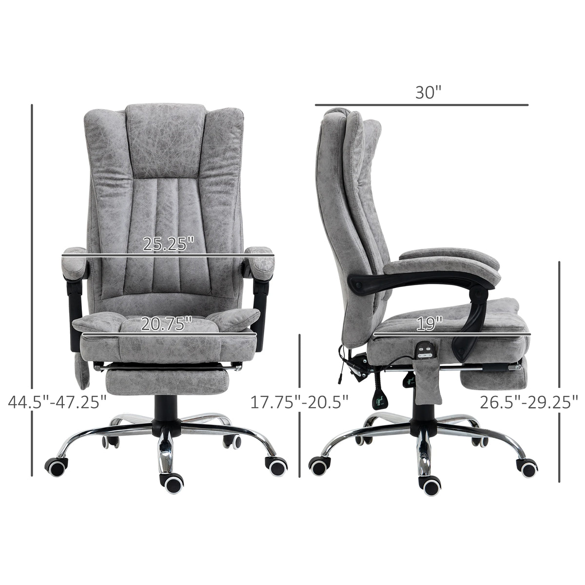 Massage Office Chair With Heat And Six Point Massage, Adjustable