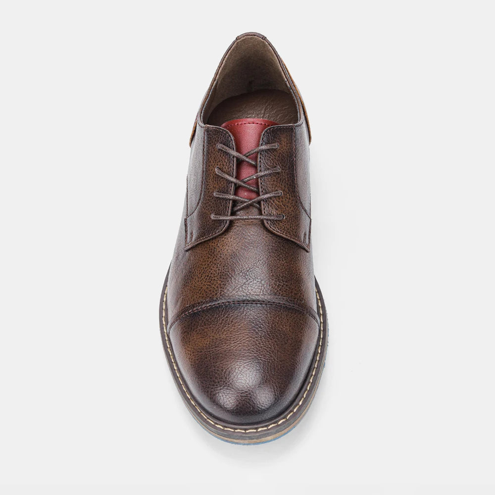 Hecrafted Men Casual Lace Up Leather Oxford Derby Shoes