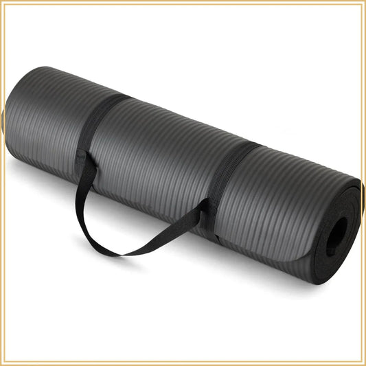 Non Slip Yoga Mat With Thick Cushioning And Carrying Strap