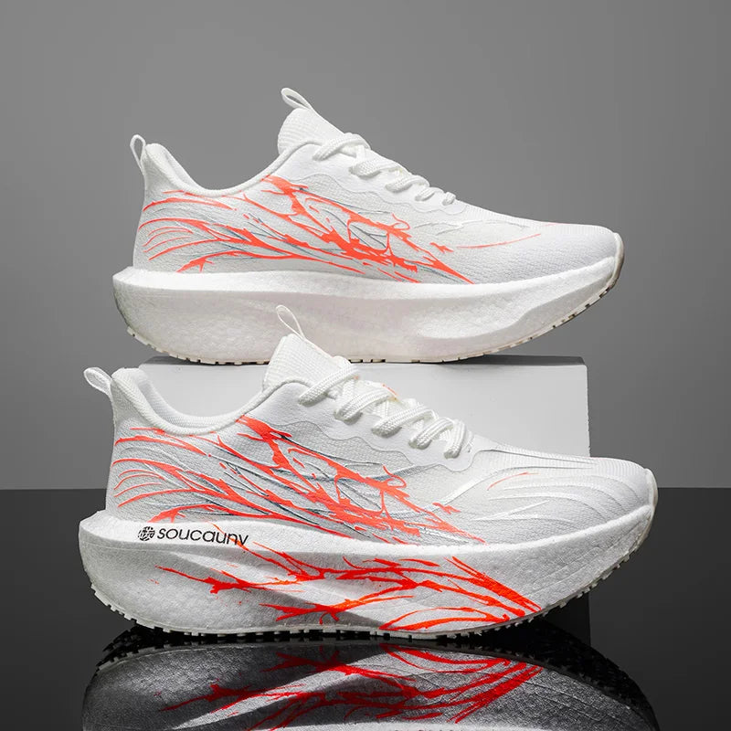 Breathable Lightweight Running Sneakers With Carbon Plate