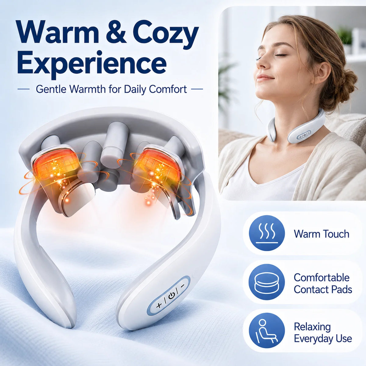Paquin Ergonomic Neck Massager With Five Massage Modes And Portability