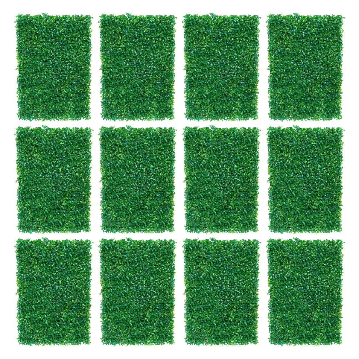 Boxwood Faux Hedge Screen Panels 12-Pack For Outdoor Privacy